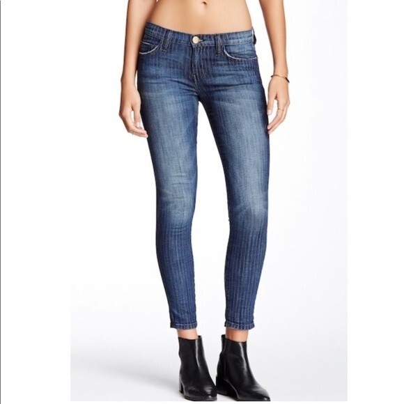current /elliott  jeans womens the stiletto bartlett stripe denim jeans size 28 - Picture 2 of 10
